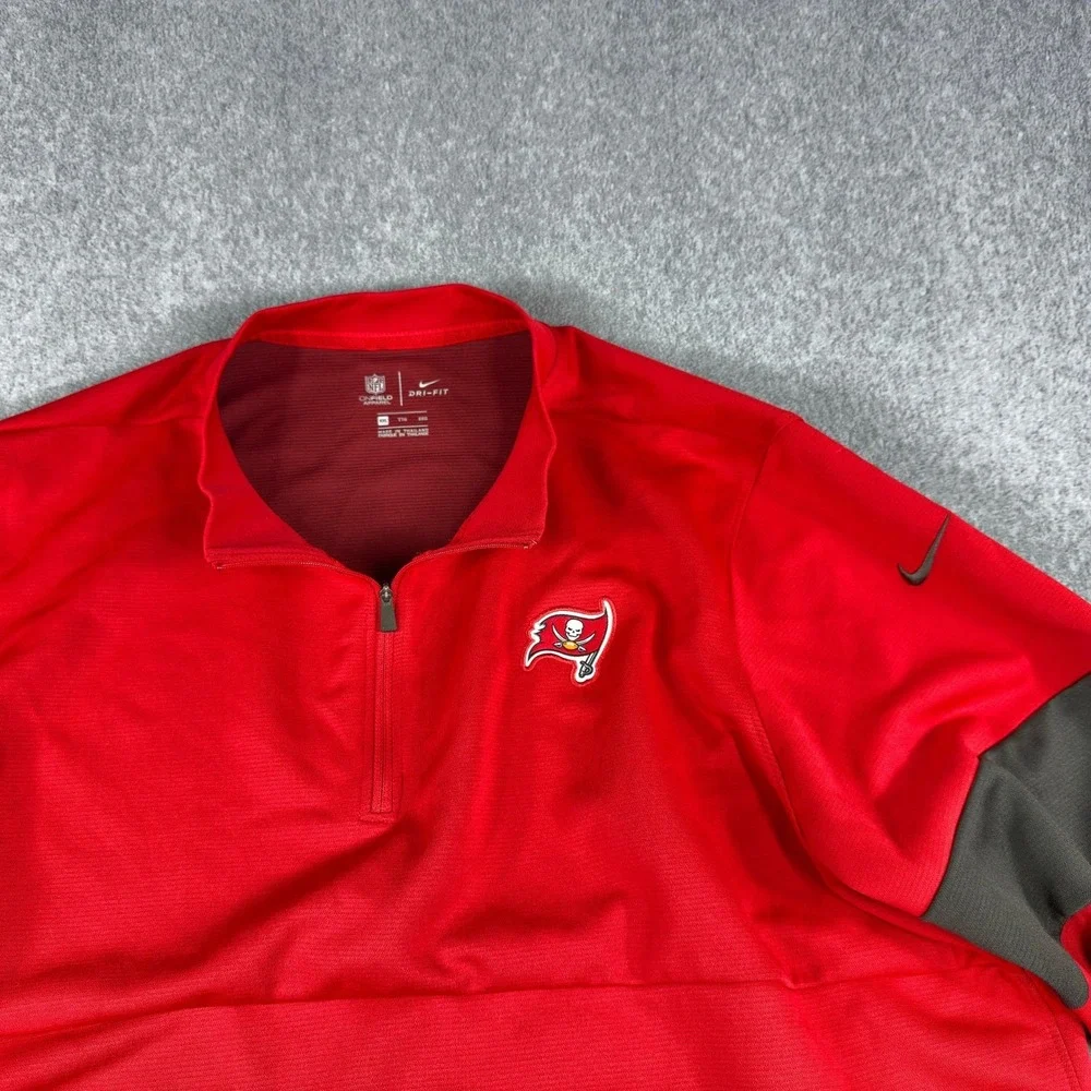 Nike Buccaneers‎ NFL Football On-field Tampa Bay Dri-fit Men's XXL 1/4 Zip Mens
